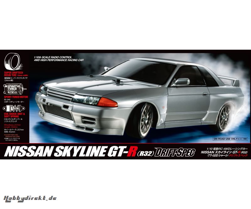 1:10 RC Nissan Skyline GT-R (R32) TT-02D Tamiya 58651 300058651