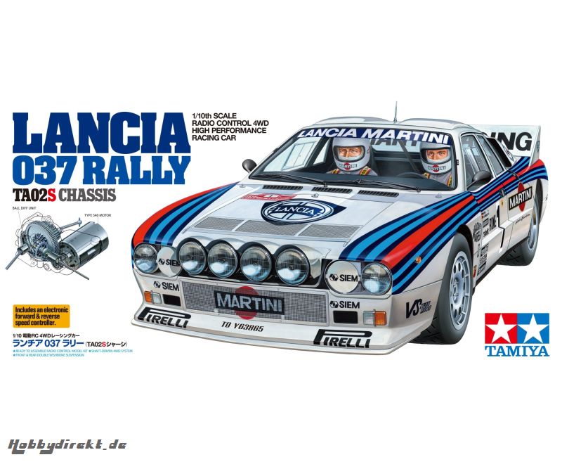 1:10 RC Lancia 037 Rallye TA-02S Tamiya 58654 300058654