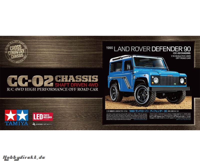 1:10 RC Land Rover Defender 90 CC-02 Tamiya 58700 300058700