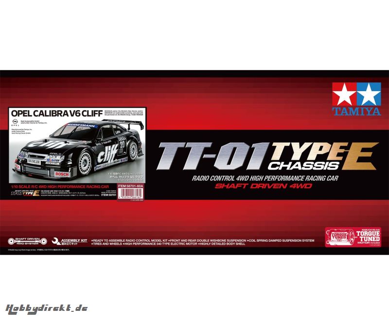 1:10 RC Opel Calibra V6 Cliff TT-01E Tamiya 58701 300058701