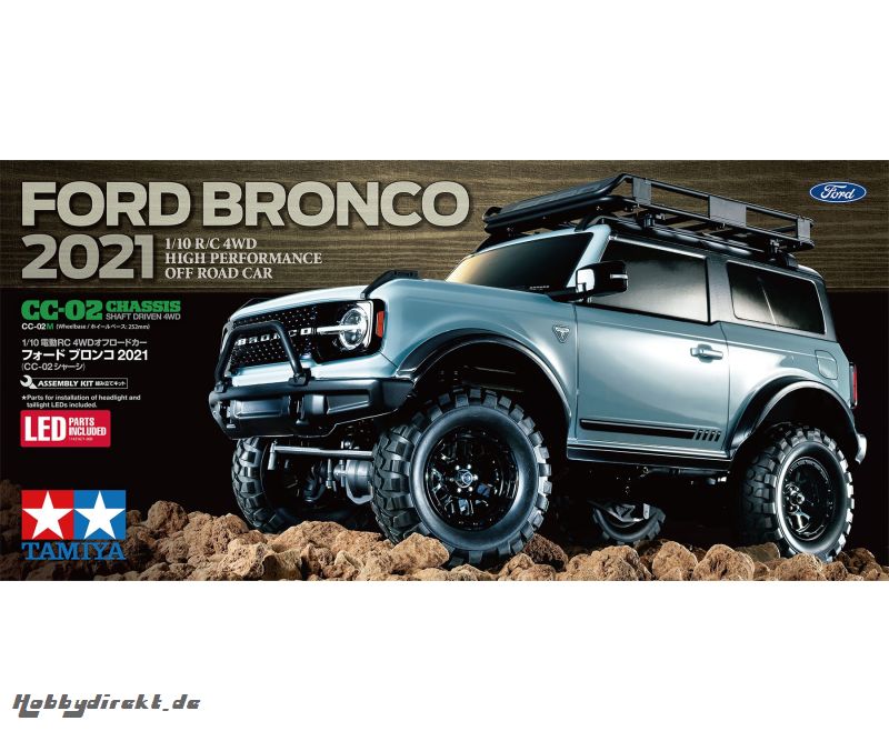 1:10 RC Ford Bronco 2021 CC-02 Tamiya 58705 300058705