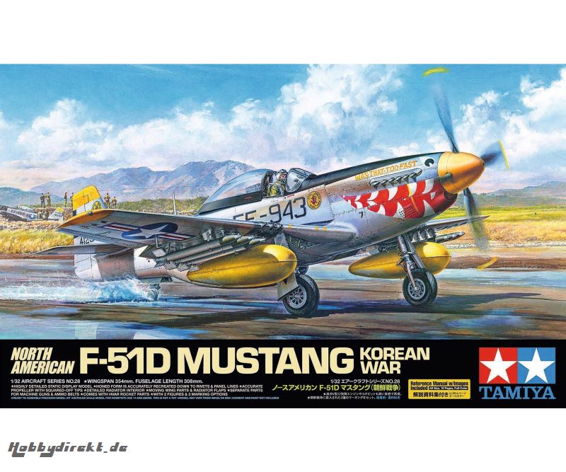 1:32 N.A. F-51D Mustang Korea Tamiya 60328 300060328