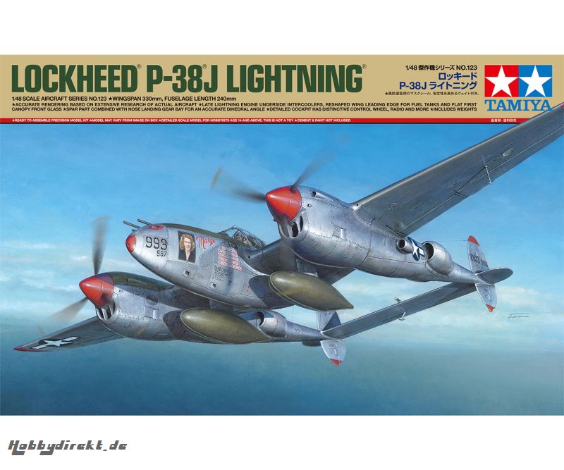 1:48 US P-38 J Lightning Tamiya 61123 300061123