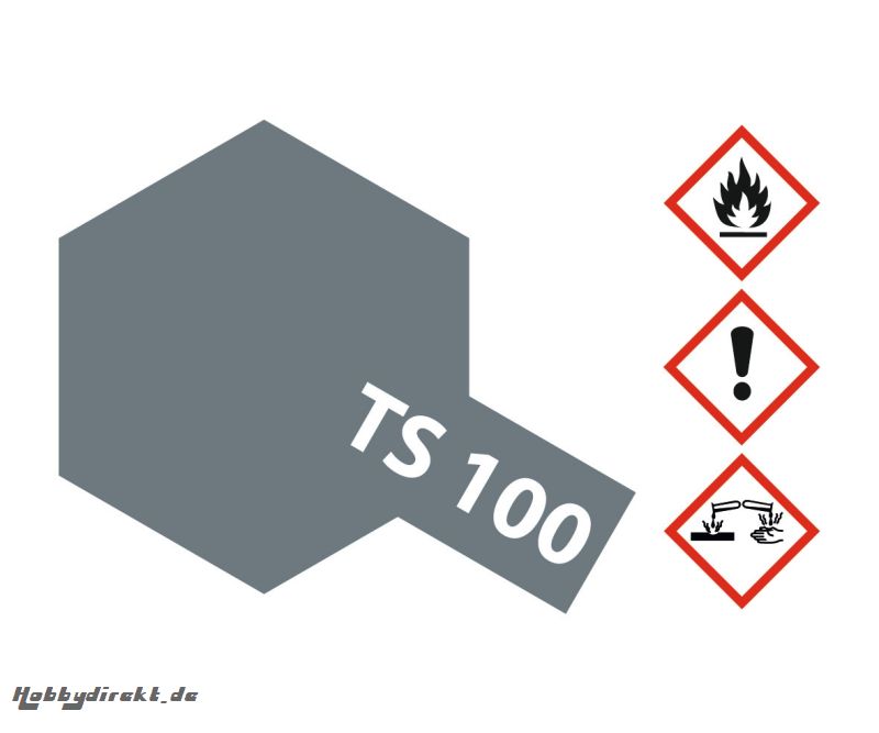 TS-100 Gunmetall hell seidenmatt 100ml Tamiya 85100 300085100