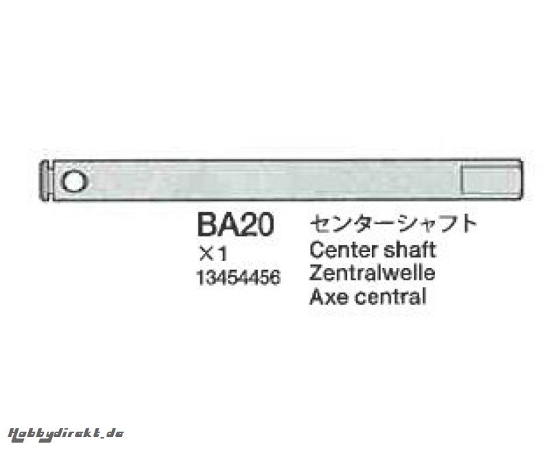 Center Shaft (BA1 8) Tamiya 3454456 303454456