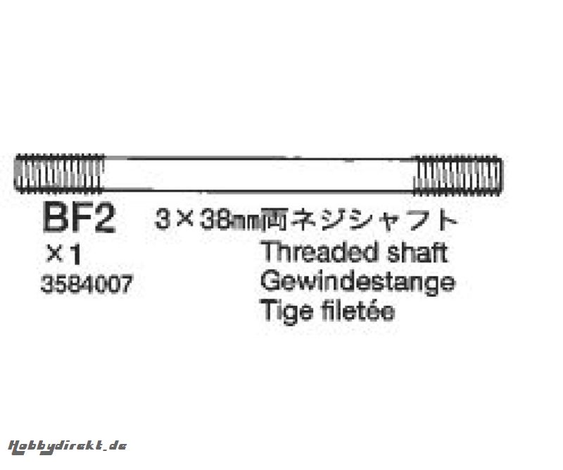 Gewindestange 3x38mm Tamiya 3584007