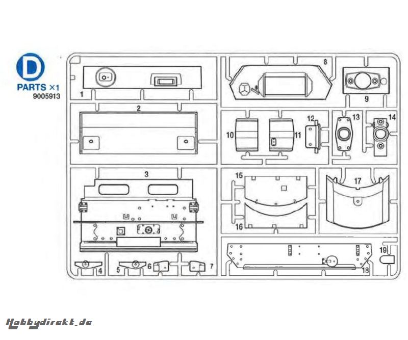 D-Teile für 56026 Tamiya 9005913