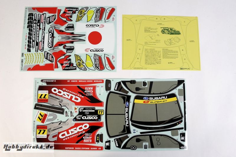 Sticker-Beutel 51375/58439 Cusco Subaru Tamiya 9495594 309495594