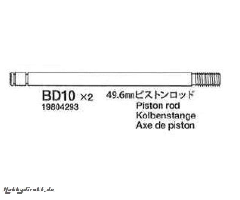 Kolbenstange 45,4mm TRF501X/DB-01R (2) Tamiya 9804293 309804293