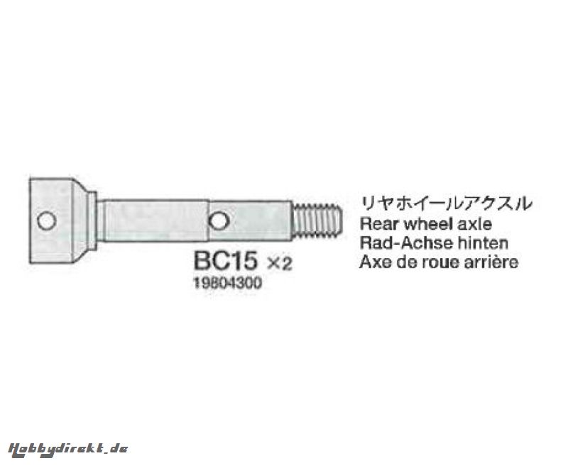 Radachse hinten 2x 42105 Tamiya 9804300