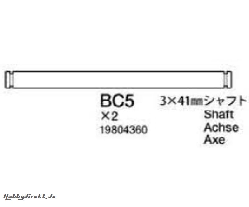 Welle 3x41mm Tamiya 9804360