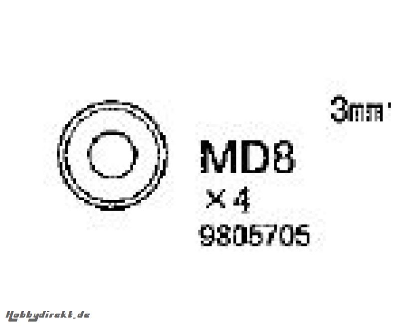 BEILAGSCHEIBEN 3 MM Tamiya 9805705