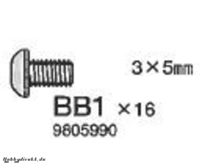 Innensechskantschraube 3x5 Tamiya 9805990