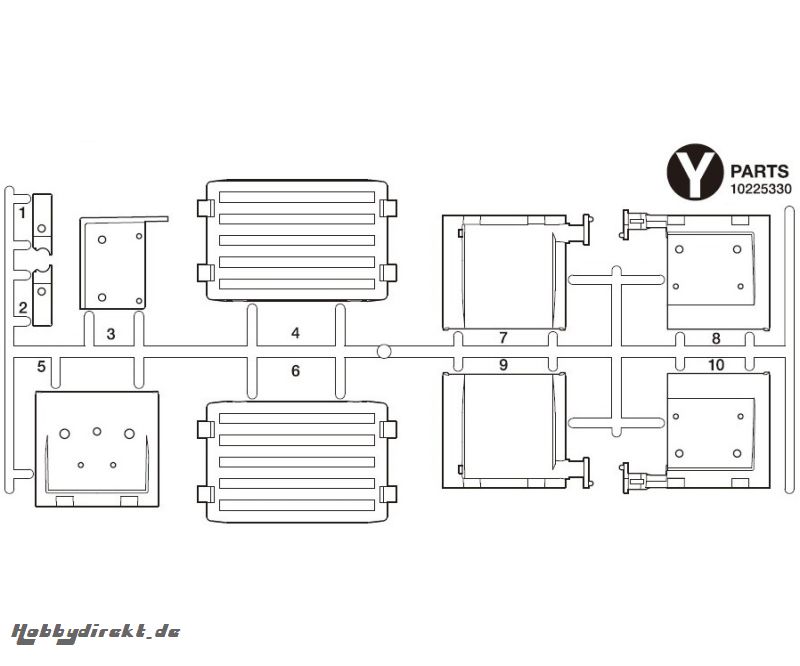 Y-Teile KotflÃ¼gel hinten weiÃ 56368 Tamiya 225330 310225330