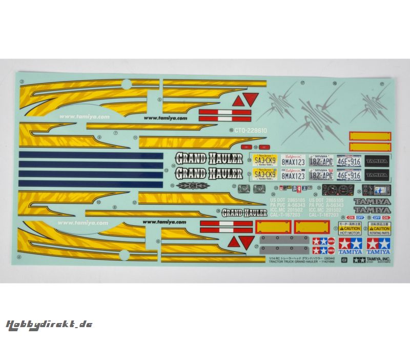 Sticker Grand Hauler Tamiya 1421666 311421666