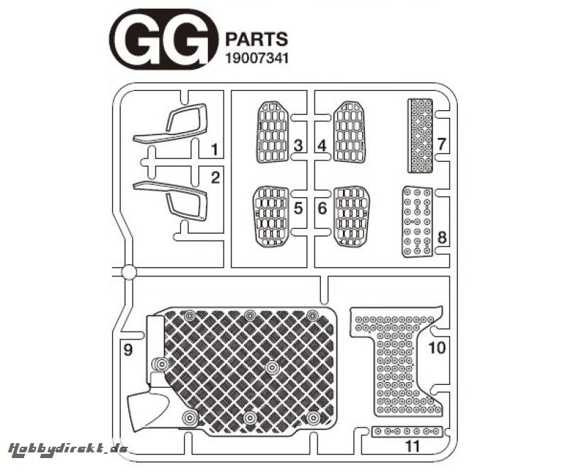 GG-Teile Trittstufen Scania S770 56368 Tamiya 9007341 319007341