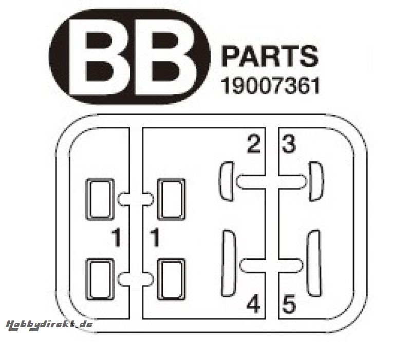 BB-Teile Glasteile Seitenbeg. S770 56368 Tamiya 9007361 319007361