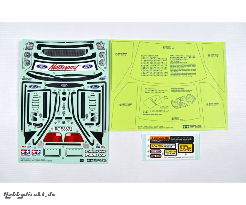 Sticker Ford Escort Custom 58691 Tamiya 9490028 319490028