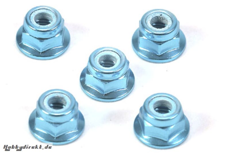 4mm Alu Stoppmutter Blau eloxiert (5) Tamiya 300053159