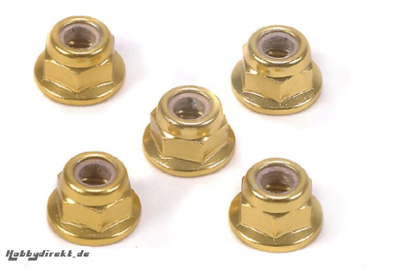 4mm Alu Stoppmutter Gold eloxiert (5) Tamiya 300053161