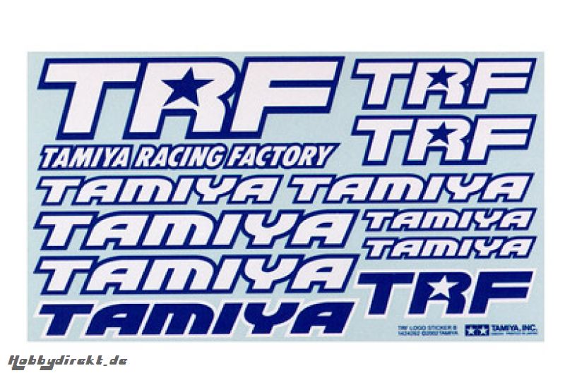 TRF AUFKLEBER BLAU/WEISS Tamiya 53504