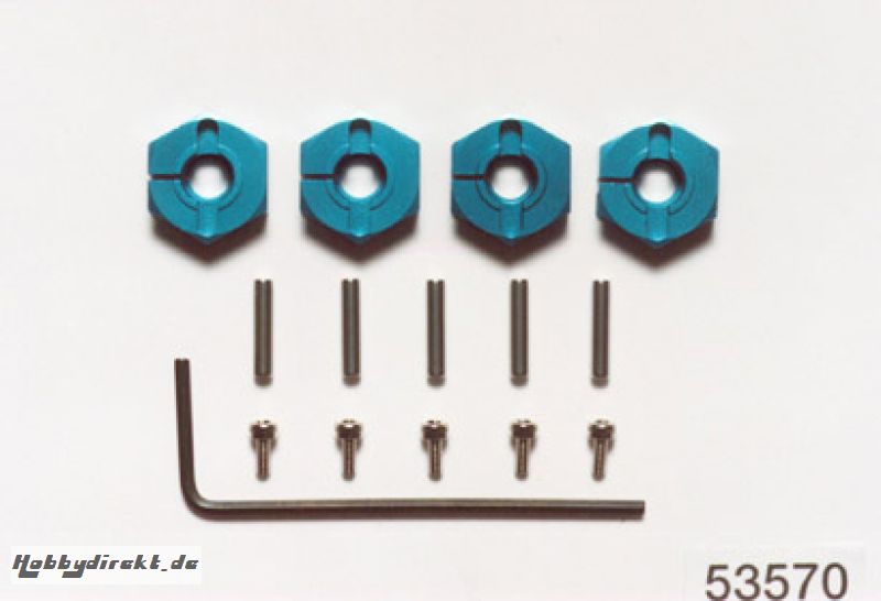 Radmitnehmer (4) Alu 4mm blau Tamiya 300053570