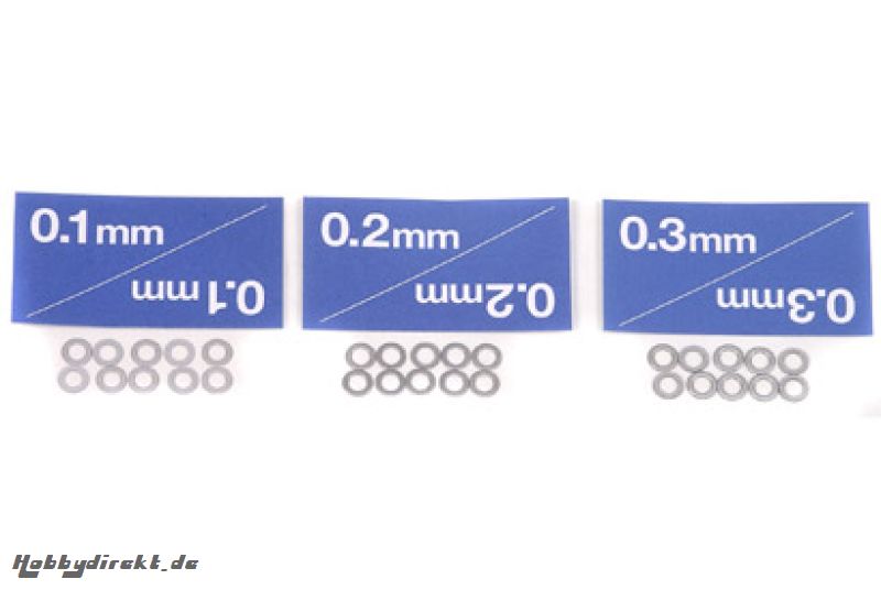 Distanzscheiben-Set 3mm (10) 0,1/0,2/0,3 Tamiya 300053585