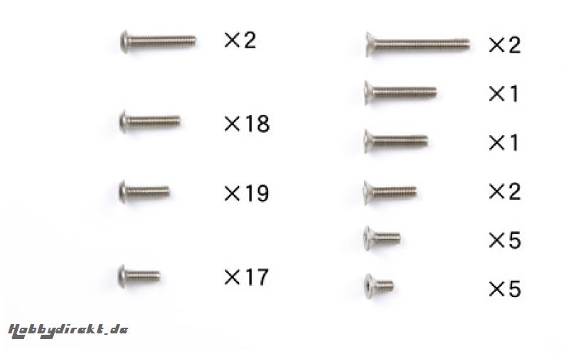 Titan Schrauben Set DB-01 Tamiya 54024