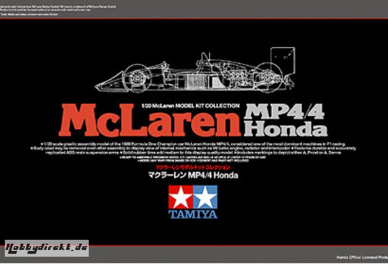 McLaren Honda MP4/4 1:20 Tamiya 89719