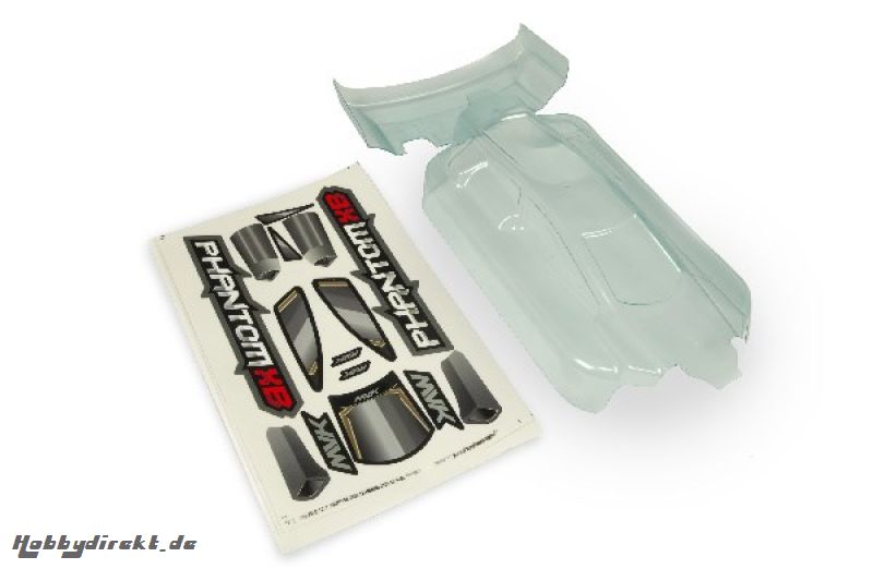 CLEAR LEXAN PHANTOM XB BODY & WING - W/ DECAL MAVERICK 150089