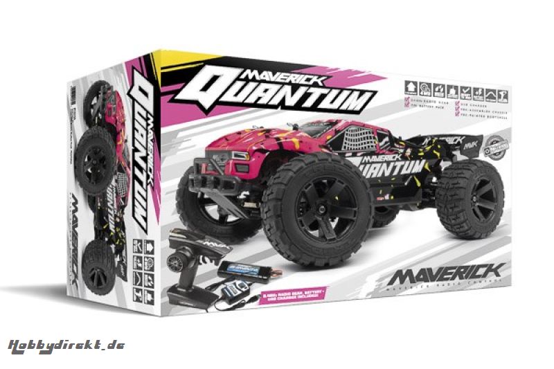 Quantum XT 1/10 4WD Stadium Truck - Pink MAVERICK 150106