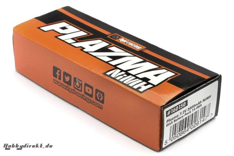 Plazma 7.2V 2000mAh NiMH Stick Battery Pack HPI 160150