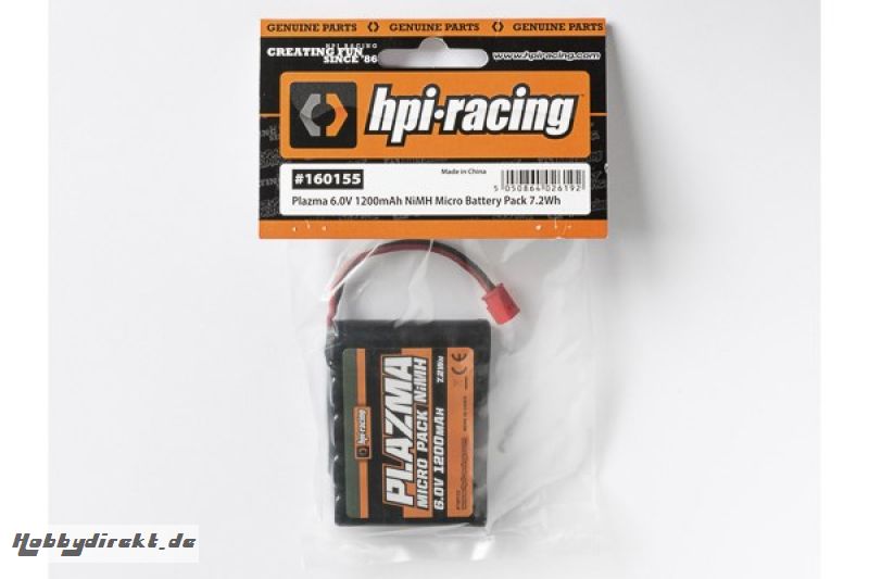 Plazma 6.0V 1200mAh NiMh Micro Battery Pack HPI 160155