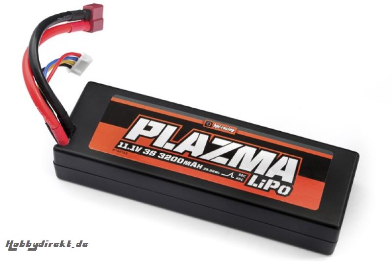 Plazma 11.1V 3200mAh 40C LiPo Battery Pack 35.52Wh HPI 160162