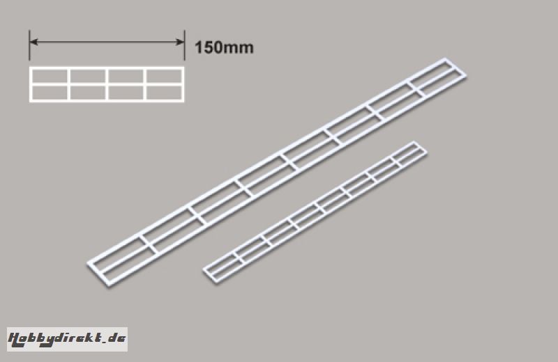 Geländer (HO) x 150mm Plastruct