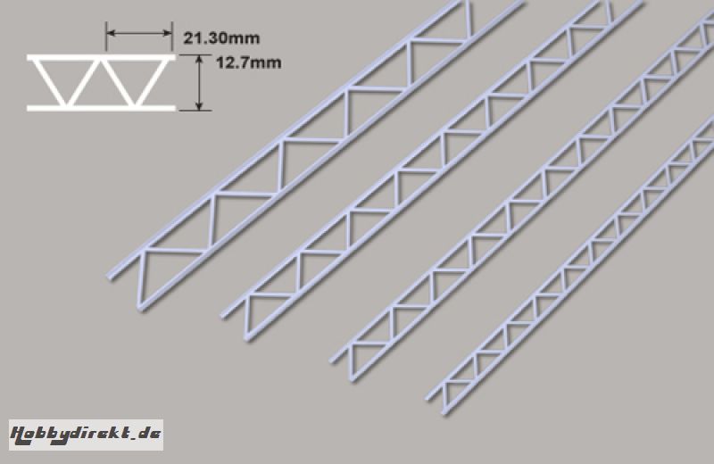 Leiterträger diagonal-12.7 x 21.30x 300mm Plastruct