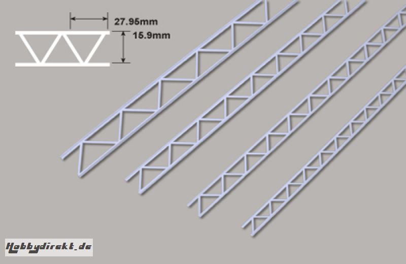 Leiterträger diagonal-15.9 x 27.95x 300mm Plastruct