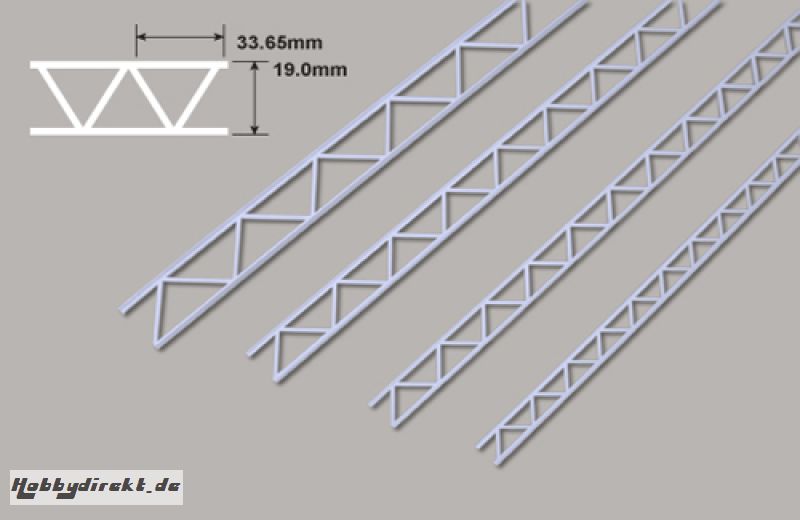 Leiterträger diagonal-19.0 x 33.65x 300mm Plastruct