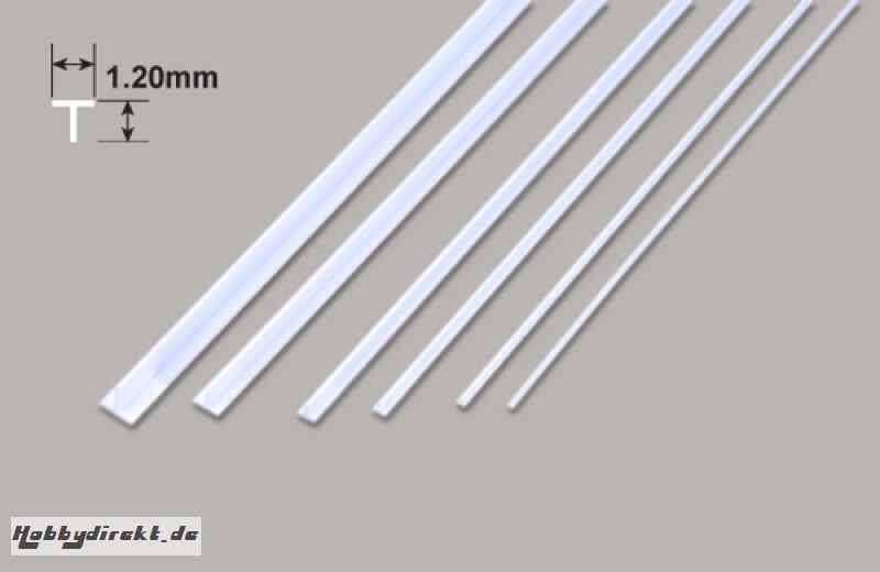 T Profil - 1.20 x 1.20 x 250mm Plastruct