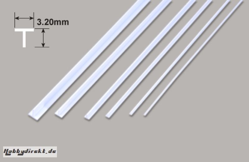 T Profil - 3.20 x 3.20 x 375mm Plastruct