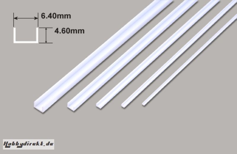 U Profil - 6.40 x 4.60 x 610mm Plastruct