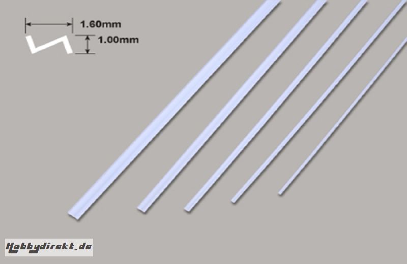 Z Profil - 1.60 x 1.00 x 250mm Plastruct