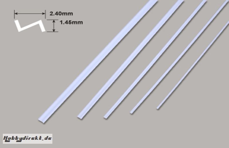 Z Profil - 2.40 x 1.45 x 250mm Plastruct