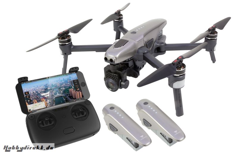 Walkera VITUS Portable Quadrocopter RTF Combo - FPV-Drohne mit 4K UHD-Kamera, Hinderniserkennung, GPS, Active Track, DEVO F8S-Fernsteuerung, 3x Akku,