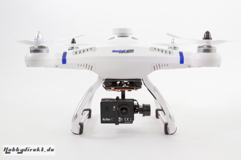 XciteRC Rocket 400 Quadrocopter 4K - RTF-Drohne mit Brushless-Gimbal und UHD-Kamera Mode 2 XciteRC 15001400