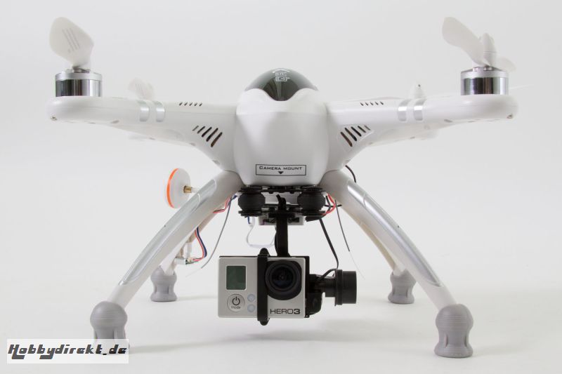 XciteRC Quadrocopter QR X350 Pro RTF - FPV-Drohne fÃ¼r GoPro Hero3 Kamera, 3D-Gimbal, GPS, Akku, Ladegerät und Devo F7 Fernsteuerung mit integriertem