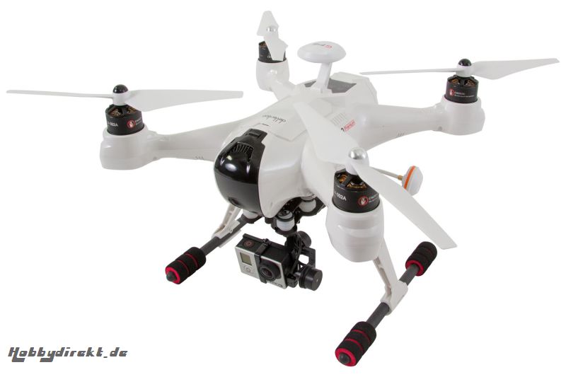 XciteRC Quadrocopter X350 Premium RTF - FPV-Drohne fÃ¼r GoPro Hero3 Kamera, 3D-Gimbal, GPS, Groundstation, Akku, Ladegerät und Devo F12E Fernsteuerung