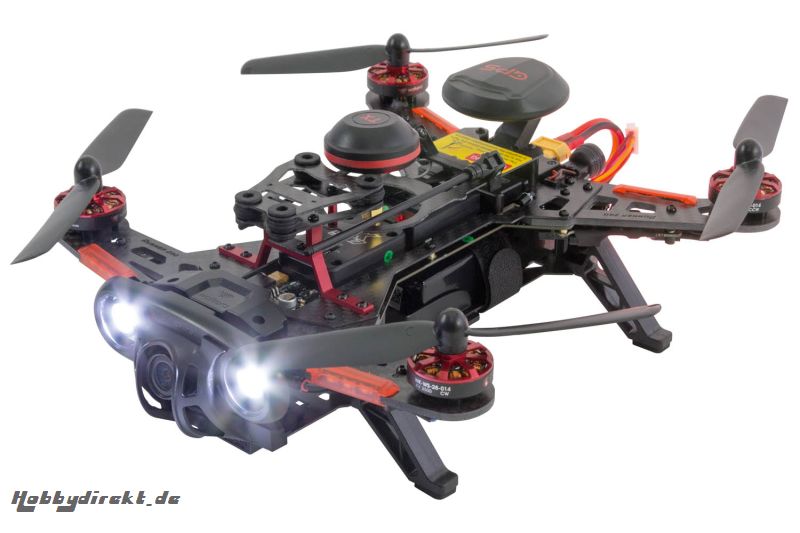 XciteRC FPV Racing-Quadrocopter Runner 250 Advance RTF - FPV-Drohne mit HD Kamera,  GPS, Akku, Ladegerät und Devo F12E Fernsteuerung Walkera 15003780