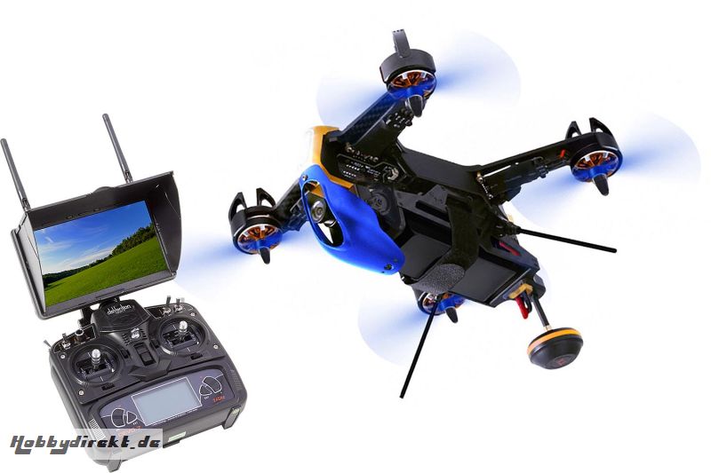 Walkera FPV Racing-Quadrocopter F210 3D RTF - FPV-Drohne mit Sony HD-Kamera, 5- FPV-Monitor, OSD, Akku, Ladegerät und DEVO 7 Fernsteuerung Walkera 150