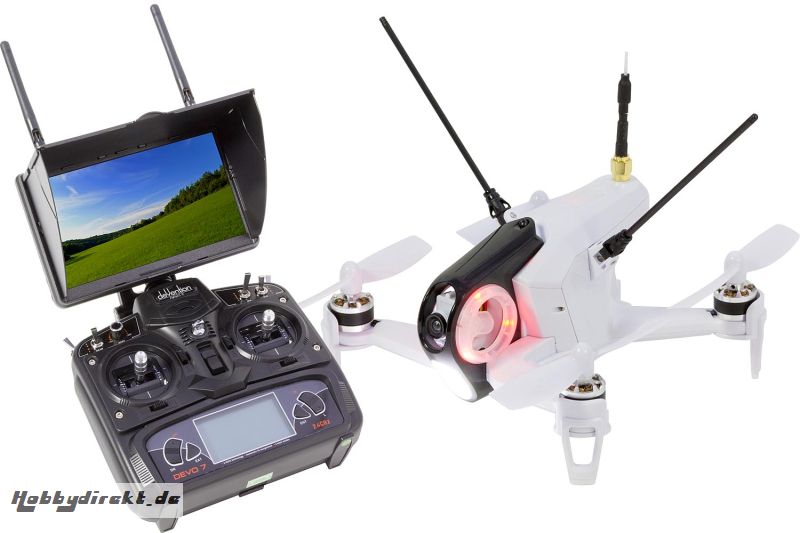 Walkera FPV Racing-Quadrocopter Rodeo 150 RTF weiÃŸ - FPV-Drohne mit HD-Kamera, FPV-Monitor, Akku, Ladegerät und DEVO 7 Fernsteuerung Walkera 15004460